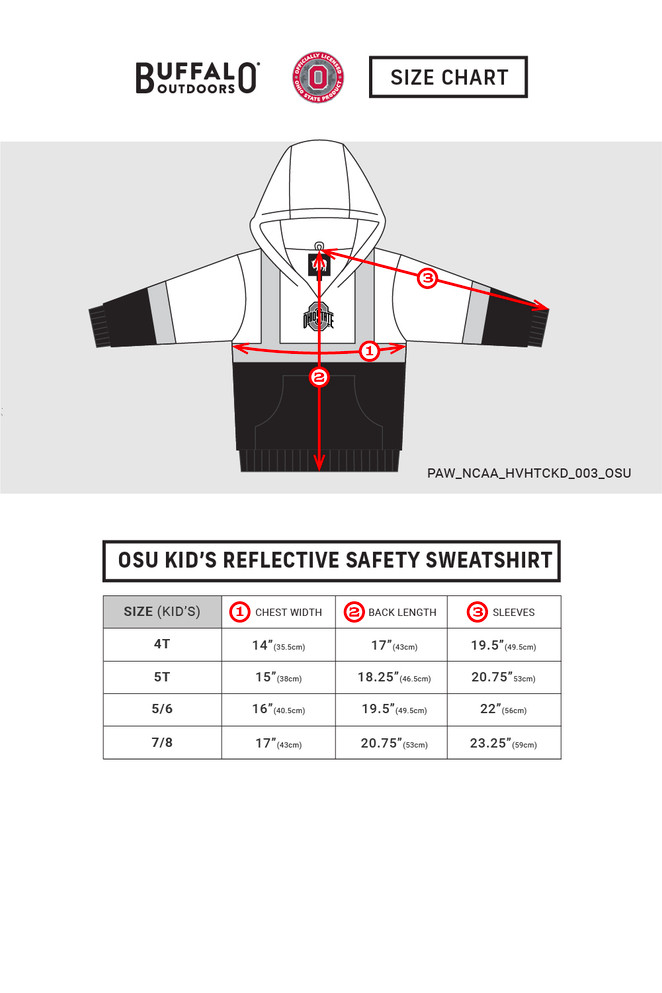 Ohio State Kid's Reflective Safety Sweatshirt