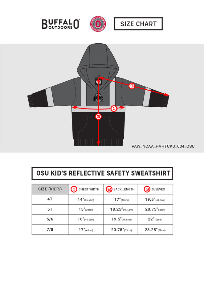 Ohio State Kid's Reflective Black Safety Sweatshirt
