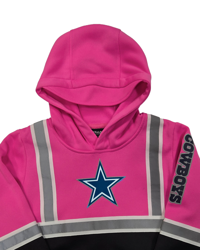 Dallas Cowboys Kid's Reflective Safety Pink Sweatshirt