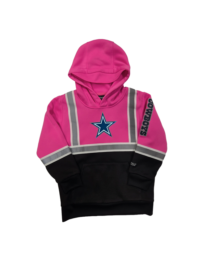Dallas Cowboys Kid's Reflective Safety Pink Sweatshirt