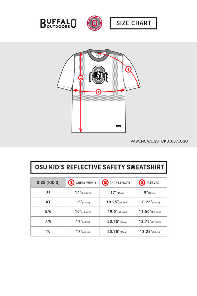 Ohio State Kid's Reflective Safety T-Shirt