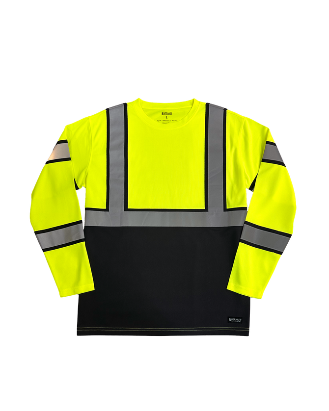 Buffalo Outdoors® Workwear Class 2 Hi-Vis Long Sleeve Safety T-Shirt