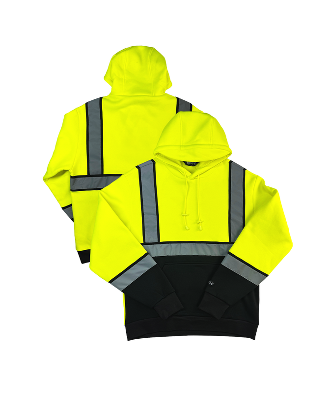 Buffalo Outdoors® Workwear Men’s Hi Vis Safety Pullover Hooded Sweatshirt