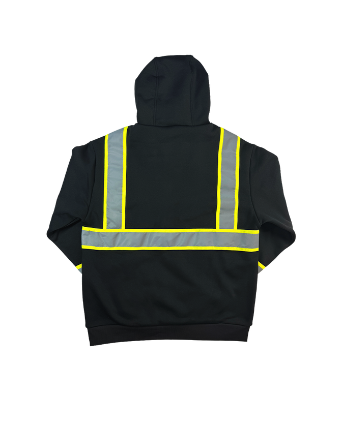 Buffalo Outdoors® Workwear Men’s Black Safety Pullover Hooded Sweatshirt