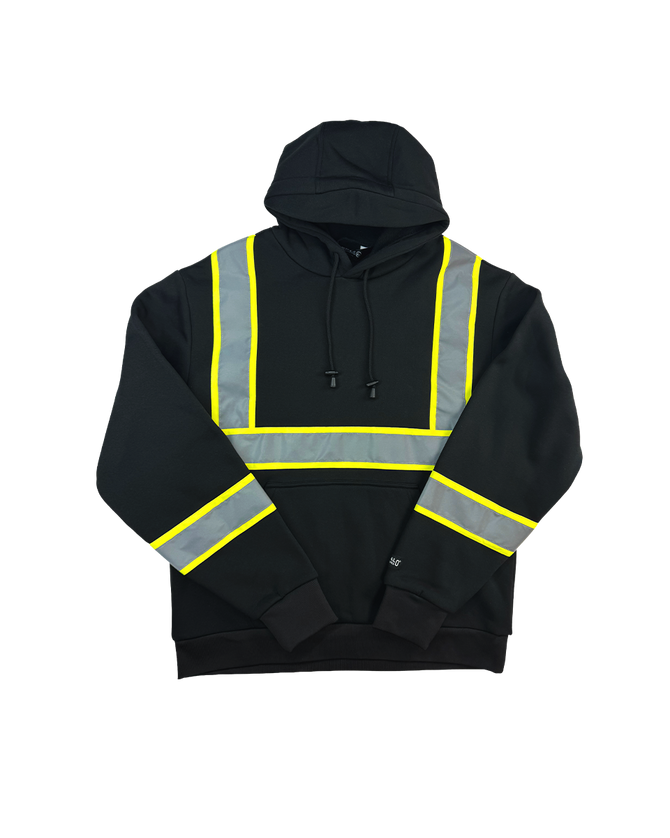 Buffalo Outdoors® Workwear Men’s Black Safety Pullover Hooded Sweatshirt
