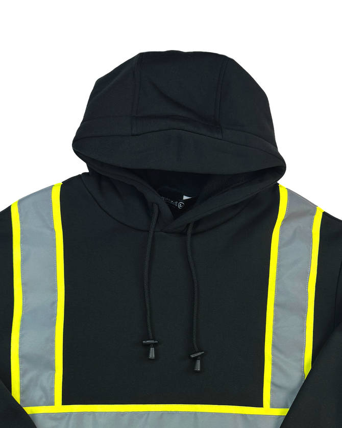 Buffalo Outdoors® Workwear Men’s Black Safety Pullover Hooded Sweatshirt