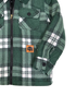 Kid's Sherpa Lined Fleece - Green Plaid - Pocket