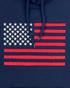 Buffalo Outdoors® American Flag Hooded Sweatshirt - 716300CL - Navy/Red - Flag