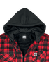 Sherpa Lined Hooded Fleece - Red Plaid - Hood