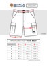 Men's Ripstop Cargo Shorts - Sizing Chart