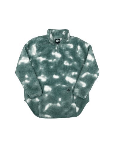 Buffalo Outdoors® Women's 1/4 Zip Tie-Dye Sherpa - Hazy Blue