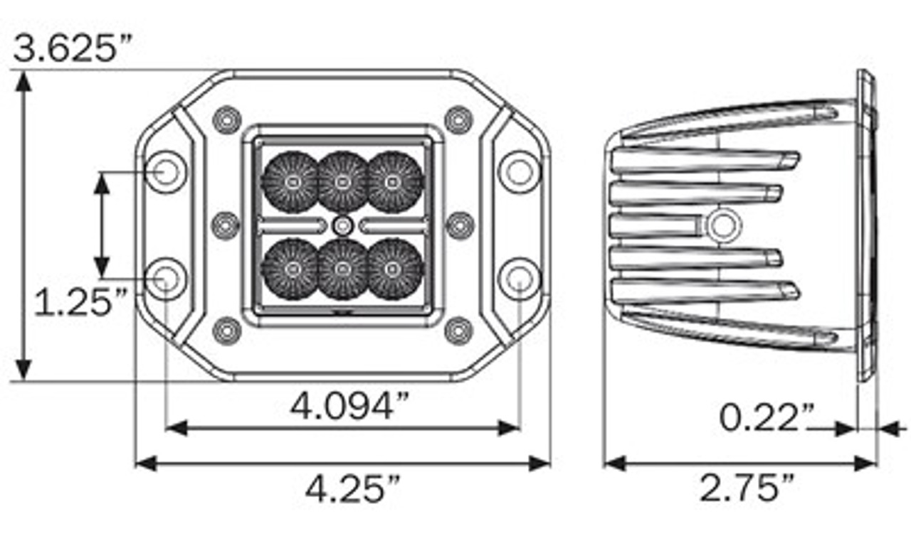 LED POD - FLANGE MOUNT (TPS5301)