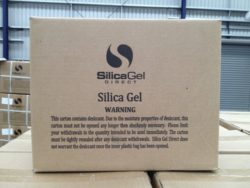 A carton of 50gm silica gel, 240 per carton