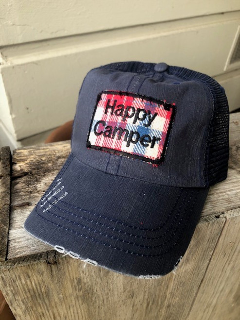 Distressed Embroidered Patch hat