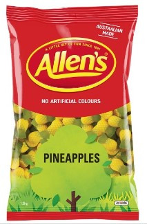 Allen's Pineapples 1.3kg Deliciously Tangy Pineapple Flavored Candy