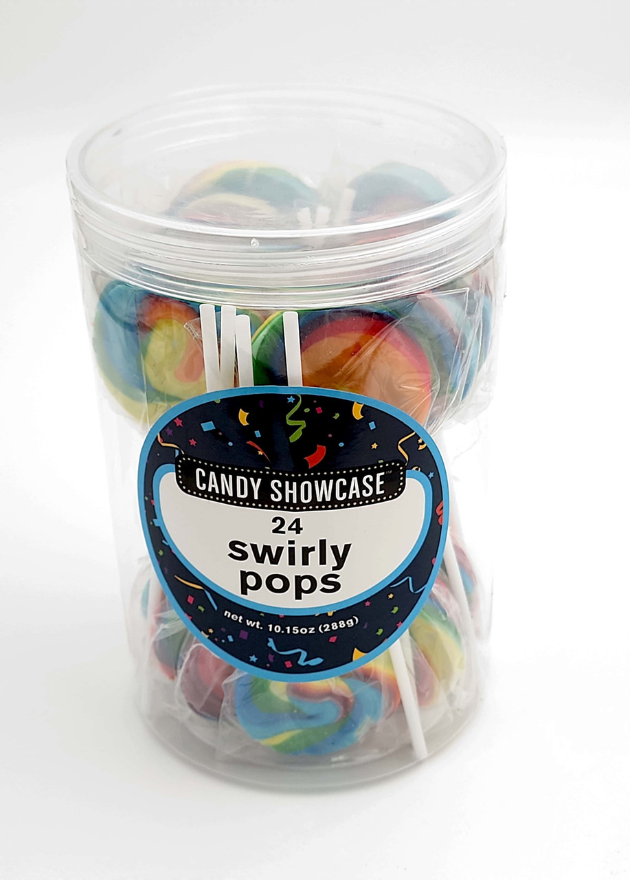 Swirly Pops - Whirlwind Lolly Delights | 24-Pack Rainbow Swirl Lollipops