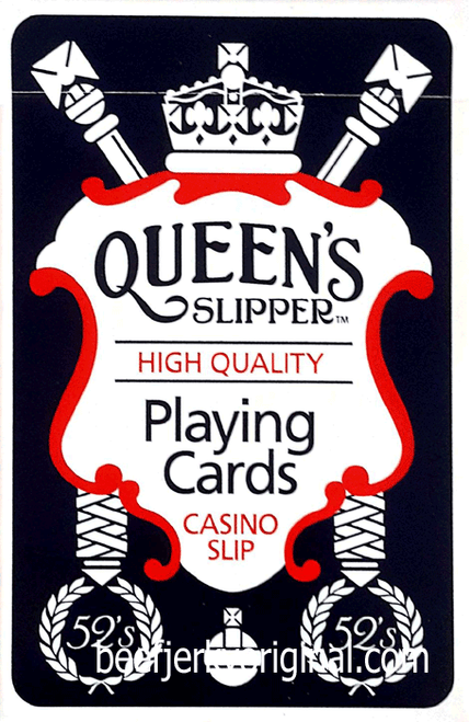 Queen Slipper Playing Cards Blue
