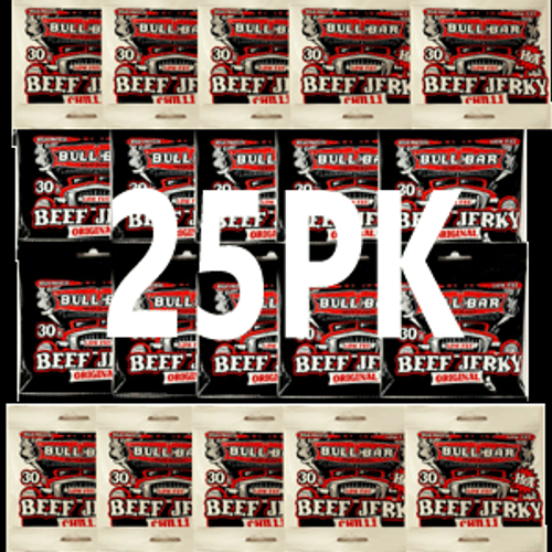 Bull Bar Beef Jerky Original  25 Pack wholesale combo Bull Bar Beef Jerky Original  25 Pack wholesale combo