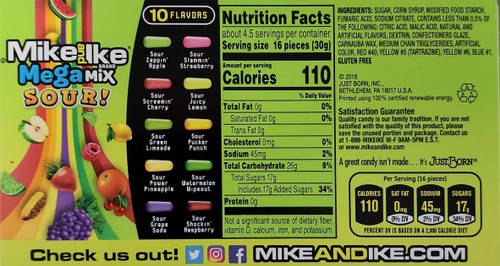 Mike and Ike Mega Mix Sour Mix 141g - Beef Jerky Original