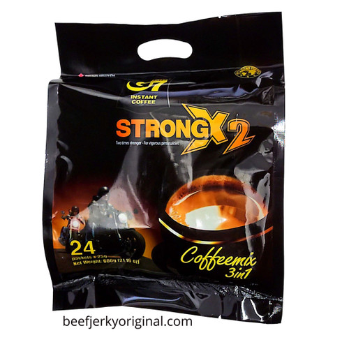 Pack of G7 Strong X2 3 in 1 Instant Coffee by Trung Nguyen - An embodiment of Vietnam's finest coffee blend