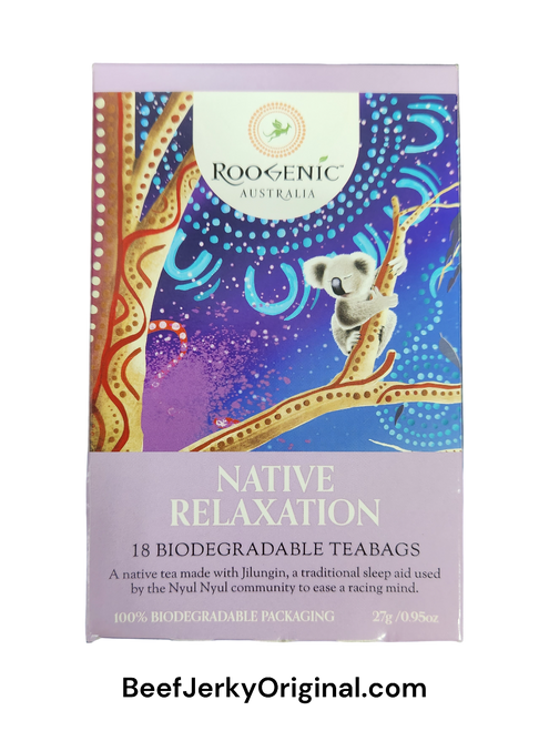 Roogenic's biodegradable teabags, promising 27g of premium sleep tea per box.
