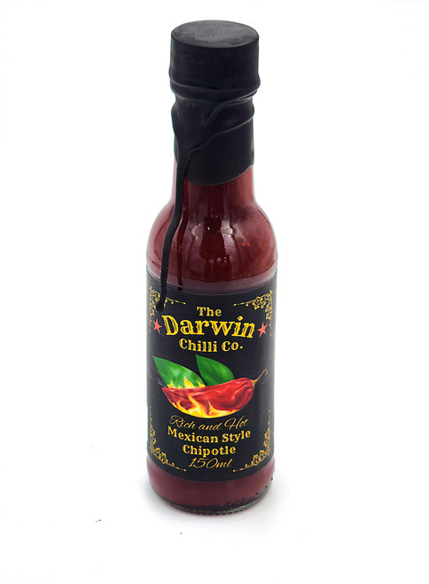 The Darwin Chilli Company Mexican Style Chipotle 150ml front of bottle The Darwin Chilli Company Mexican Style Chipotle 150ml front of bottle