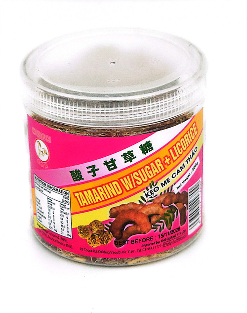Tamarind With sugar & Licorice 200g front of jar Tamarind With sugar & Licorice 200g front of jar