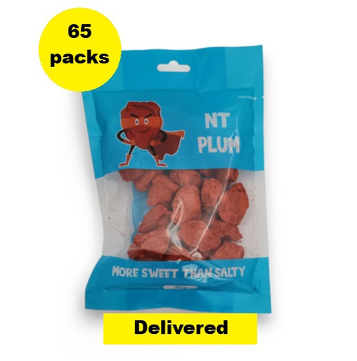 NT 'RED' Salty Plums 70g x 65pk FREE DELIVERY (Road)