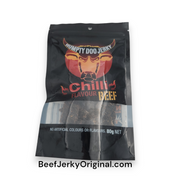 Indulge in the bold taste of our chilli beef jerky, a spicy snack for bold flavour seekers.