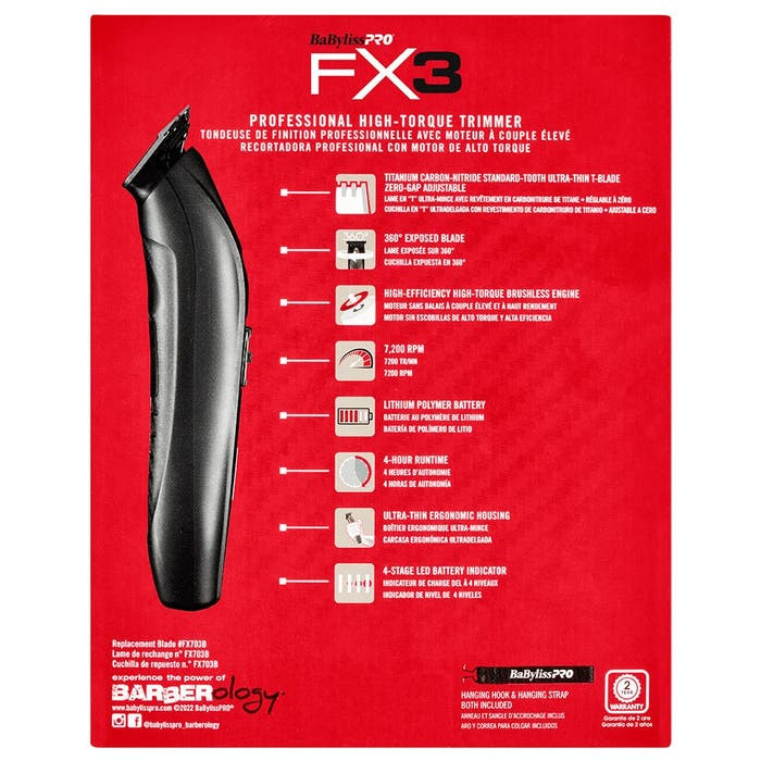 BaBylissPRO FX3 High-Torque Trimmer HairCo Australia