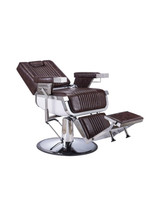 KARMA Barber Chair - Brisbane - Brown/Silver