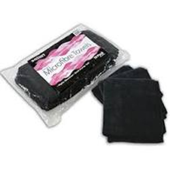 Salon Concepts Micro Fibre Towels Black 10 Pack