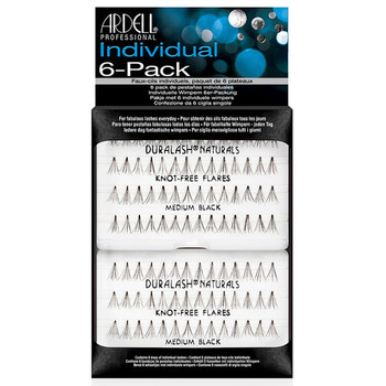 Ardell 6pk Medium Black Knot-free Flare Individual Lashes