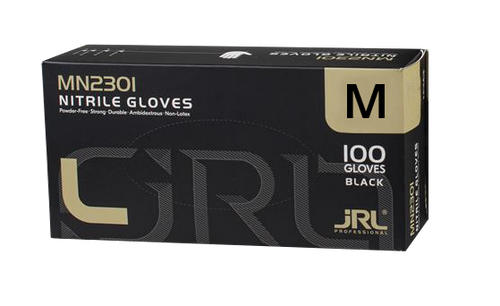 JRL Black Nitrile Gloves - Medium - 100 Pack