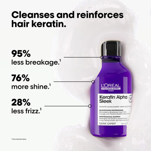 L'Oreal Keratin Alpha Sleek Shampoo 300ml