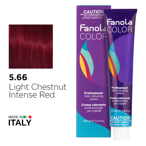Fanola Color 5.66 Light Chestnut Intense Red 100ml