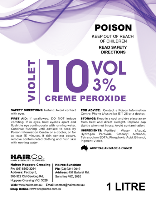 Hairco Violet Peroxides 1Lt - 10 Vol 3%