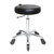 Joiken - Turbo Stool Black - Chrome Base - Click'n Clean Castor Wheels