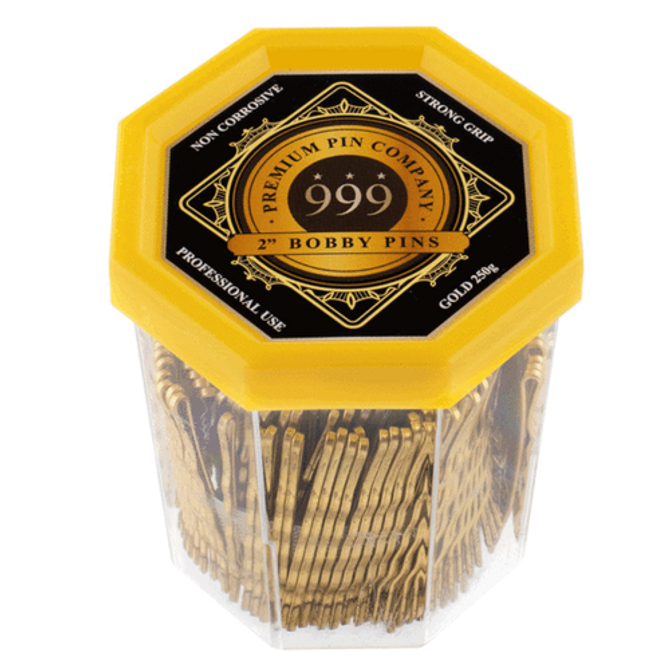 999 Bobby Pins Gold 2 Inch