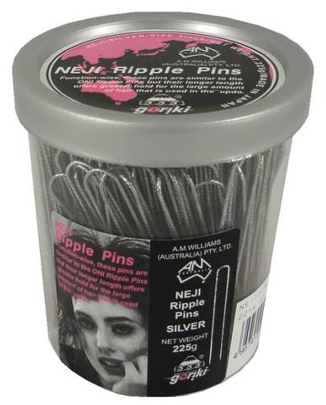 555 Neji Ripple Pins - Silver 3 inch 100g