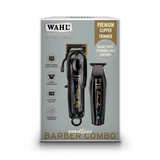WAHL Black Magic Clip & Black Detailer Li Combo
