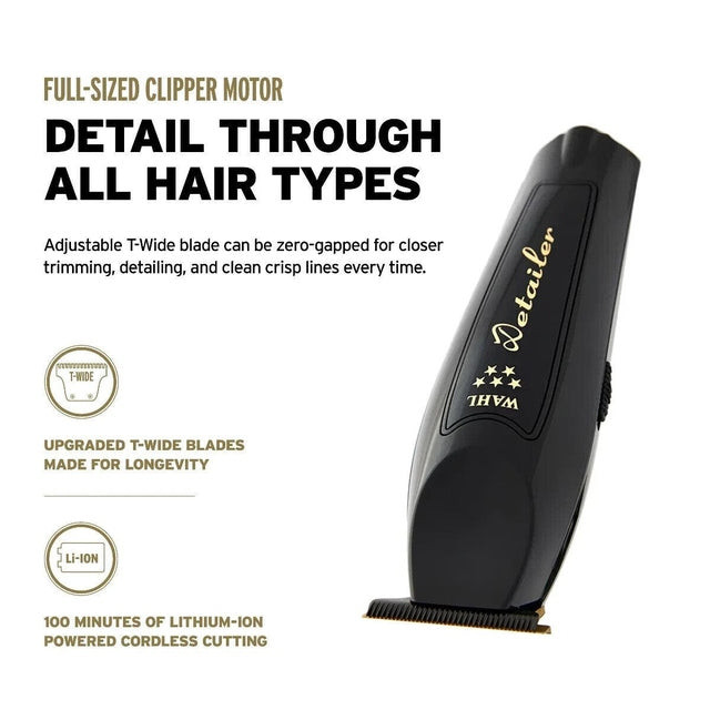 WAHL Black Magic Clip & Black Detailer Li Combo