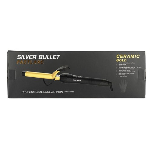 Silver Bullet Fastlane Ceramic Curling Iron Gold - 19mm