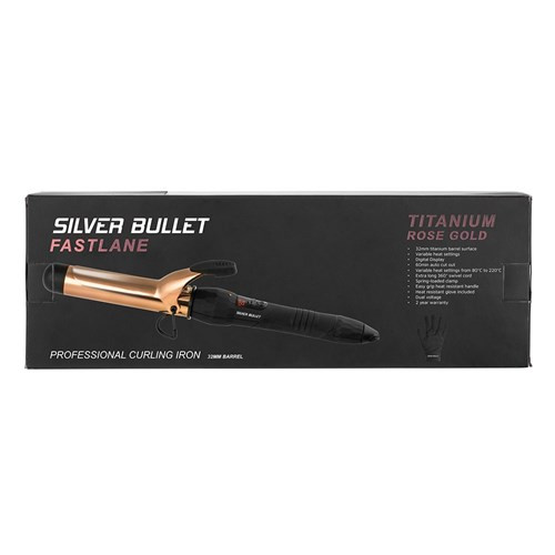 Silver Bullet Fastlane Titanium Curling Iron Rose Gold - 32mm