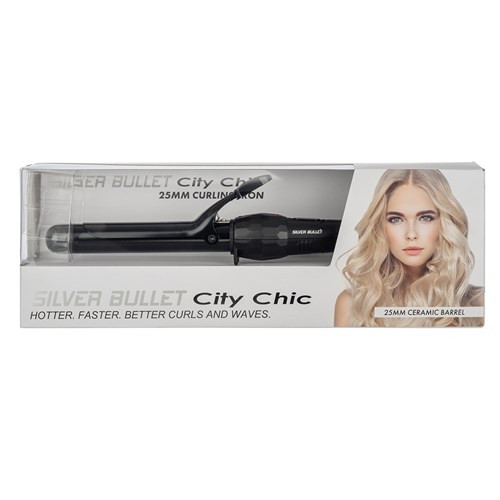 Silver Bullet City Chic Black Curling Iron - 25mm