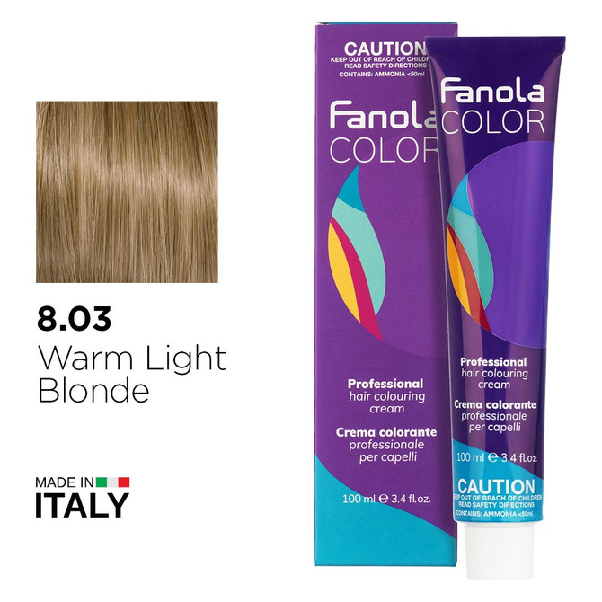 Fanola Color 8.03 Warm Light Blonde 100ml