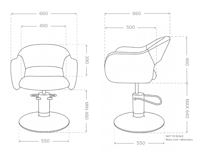 Maletti Nora Styling Chair - Forest Green