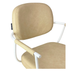 Maletti Chelsea Sand Upholstery - White Frame Styling Chair - Hydraulic