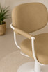 Maletti Chelsea Sand Upholstery - White Frame Styling Chair - Hydraulic