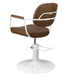 Maletti Chelsea Tan Upholstery - White Frame Styling Chair - Hydraulic